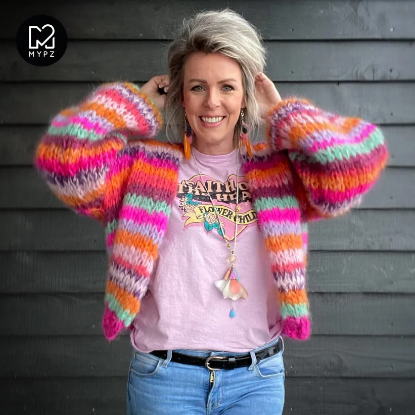 MYPZ Short Chunky Mohair Cardigan Lavie