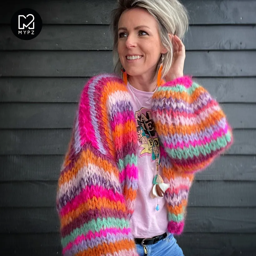 MYPZ Short Chunky Mohair Cardigan Lavie