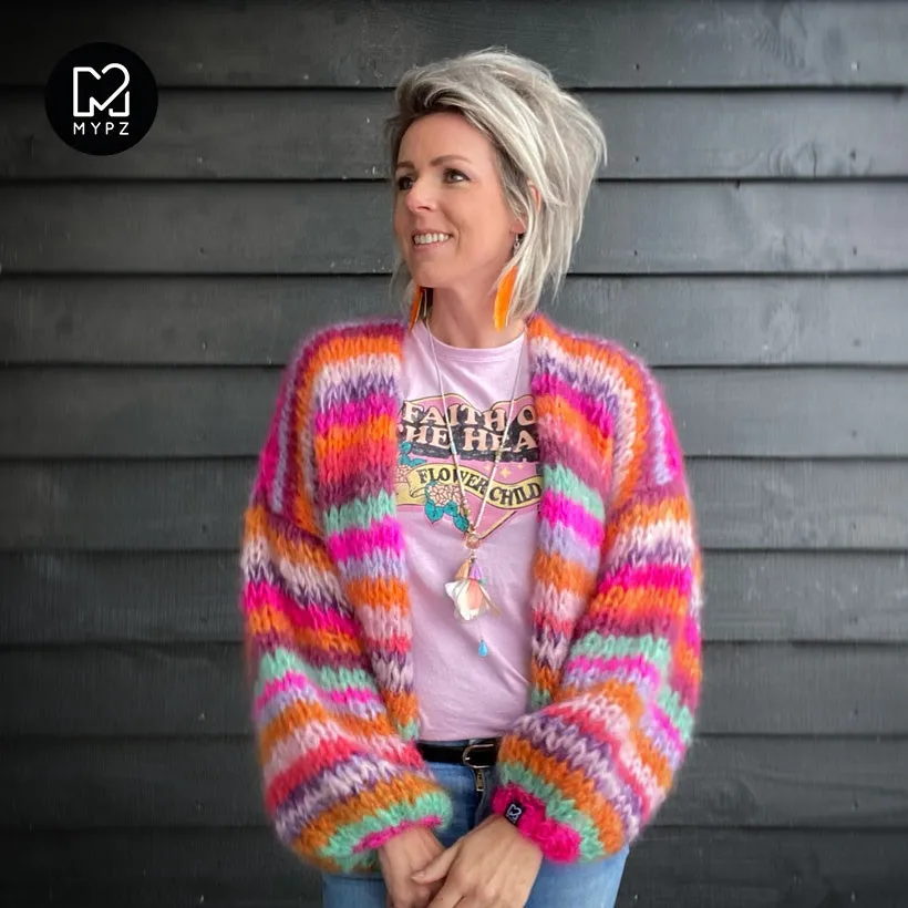 MYPZ Short Chunky Mohair Cardigan Lavie