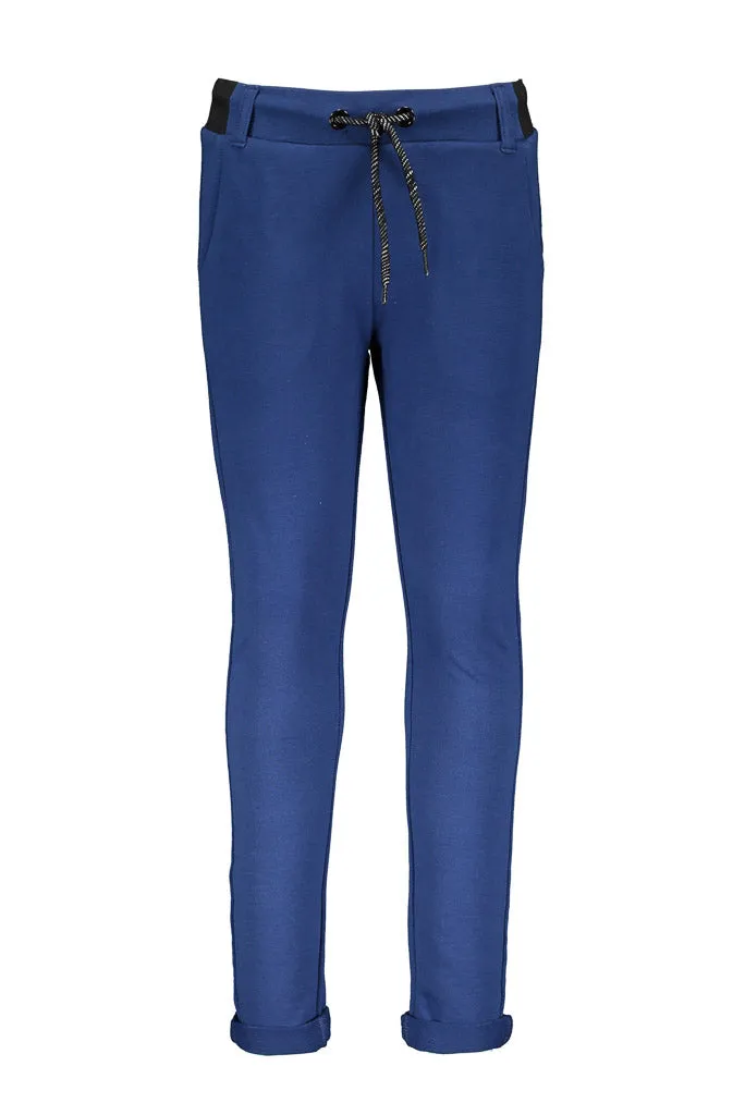 Navy Track Pants with Hem