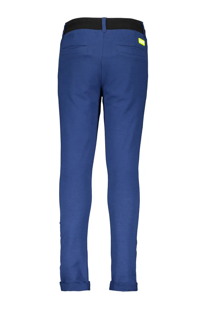 Navy Track Pants with Hem
