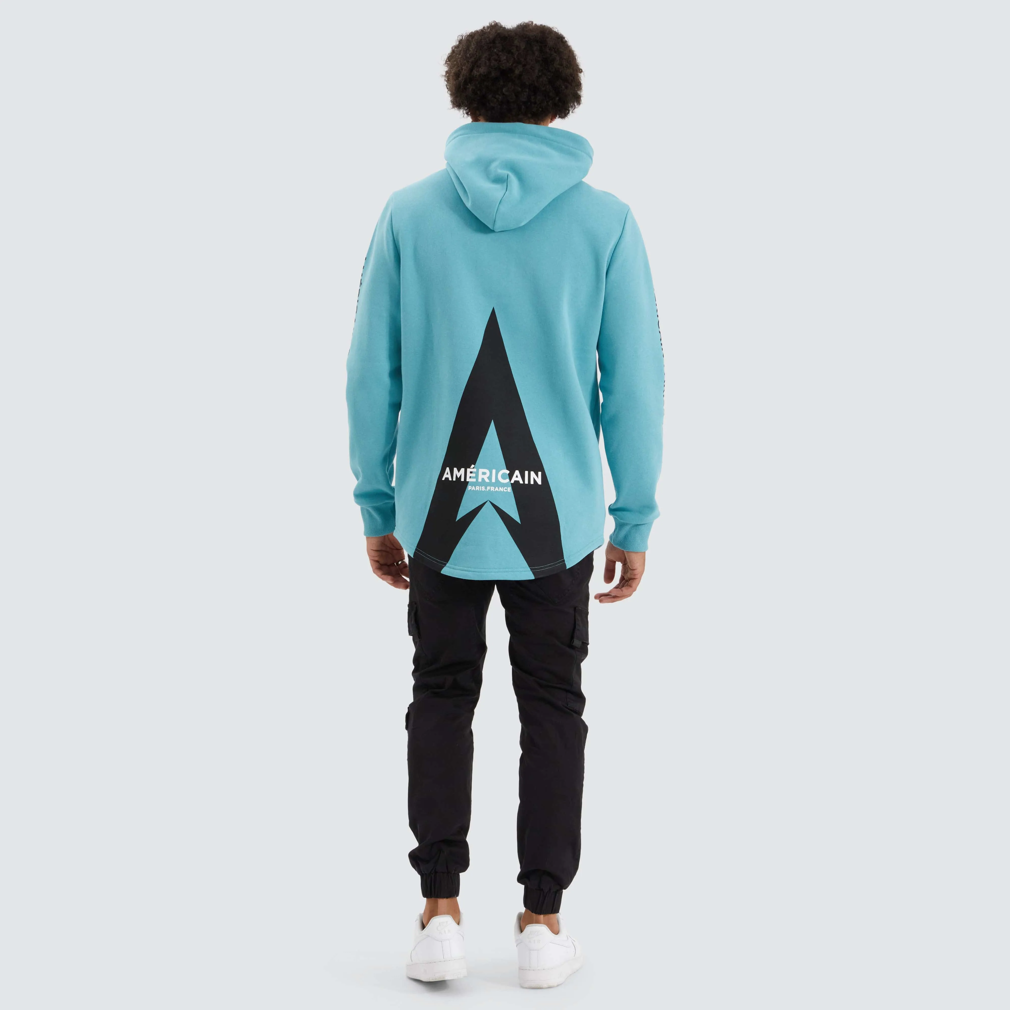 Norge Heavy Dual Curved Hoodie Porcelain Blue