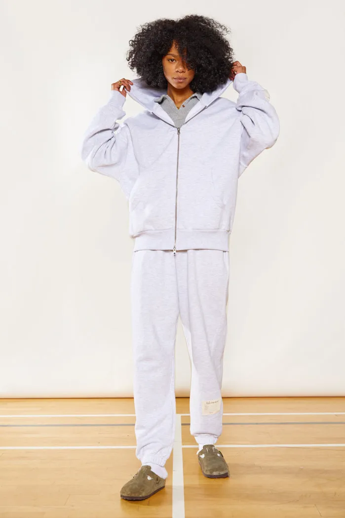 NTRLS Grey Marl Oversized Zip Through Hoodie
