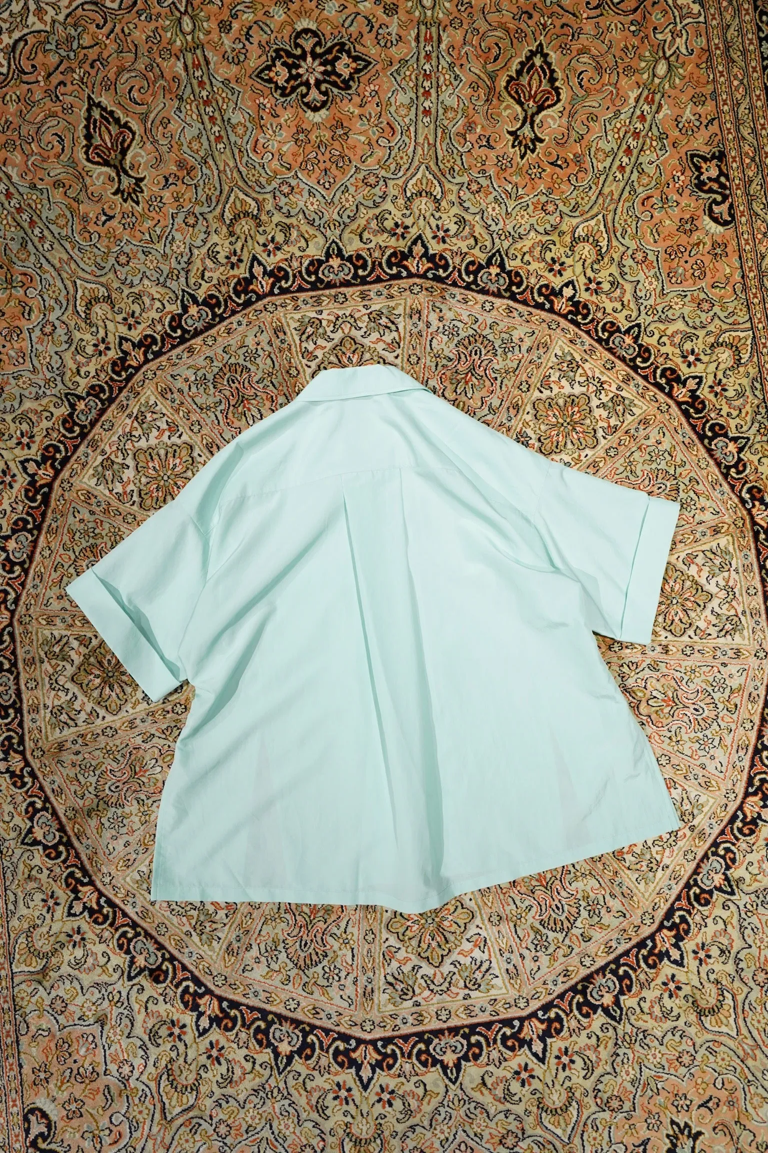 OPEN COLLAR SLIT SHIRT (MINT)
