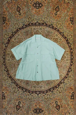 OPEN COLLAR SLIT SHIRT (MINT)