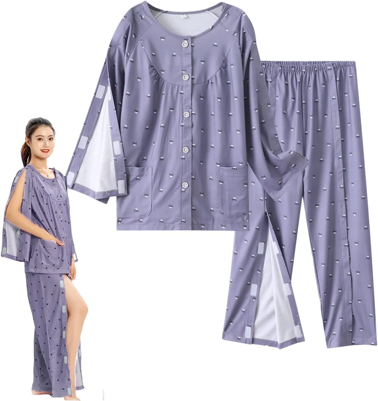 Post Surgery Pajamas for Women, Convenient for Patients after Surgery to Put On and Take Off