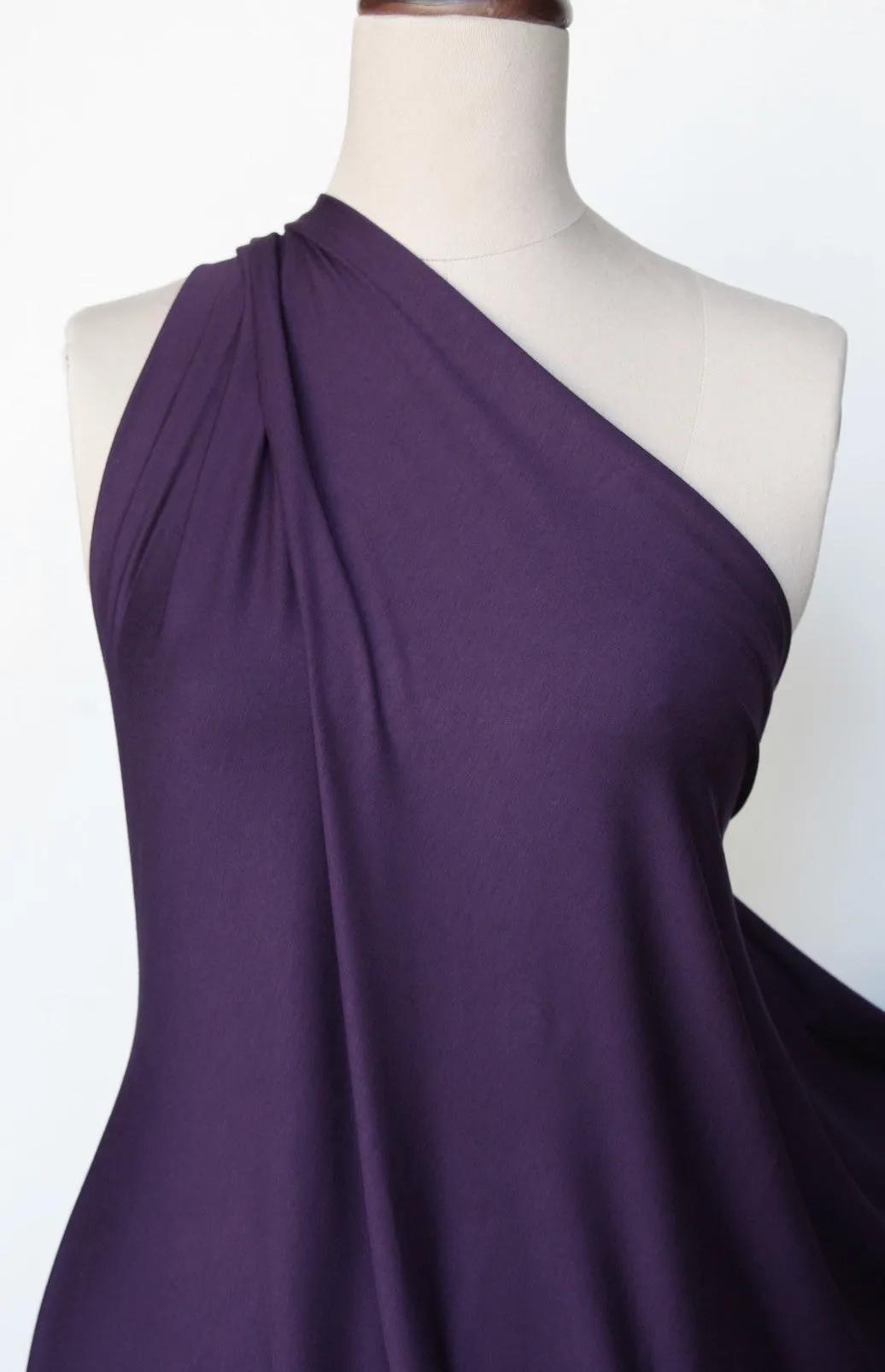 Remnant of Bamboo Jersey Knit - Eggplant