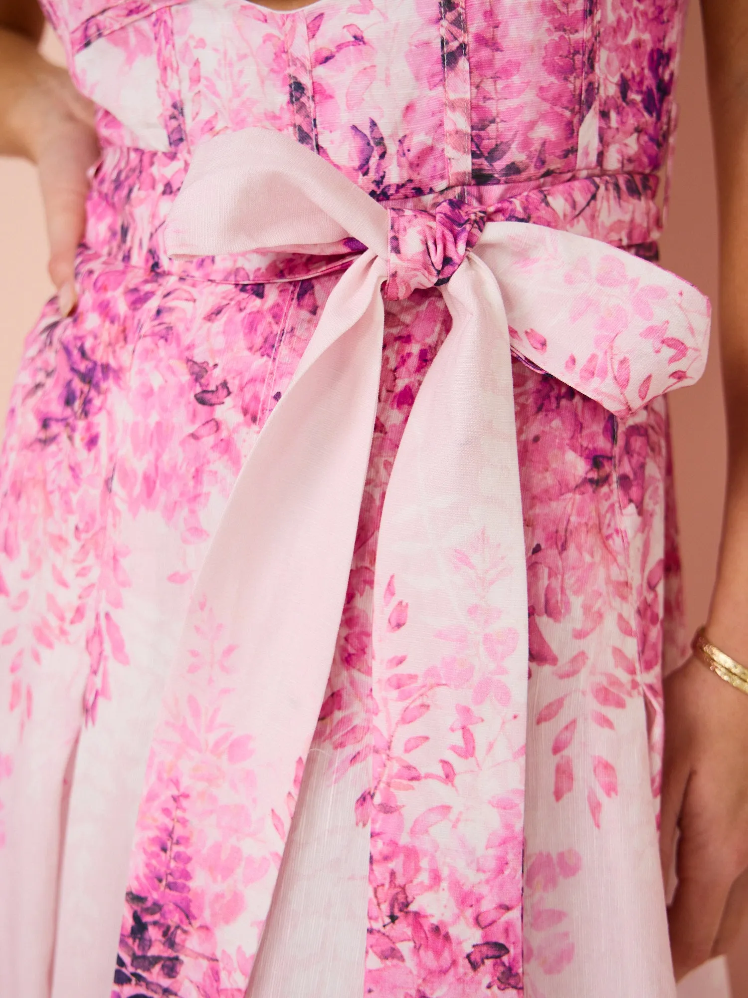 Saint Armont Lila Midi Dress in Wisteria Dream Blush