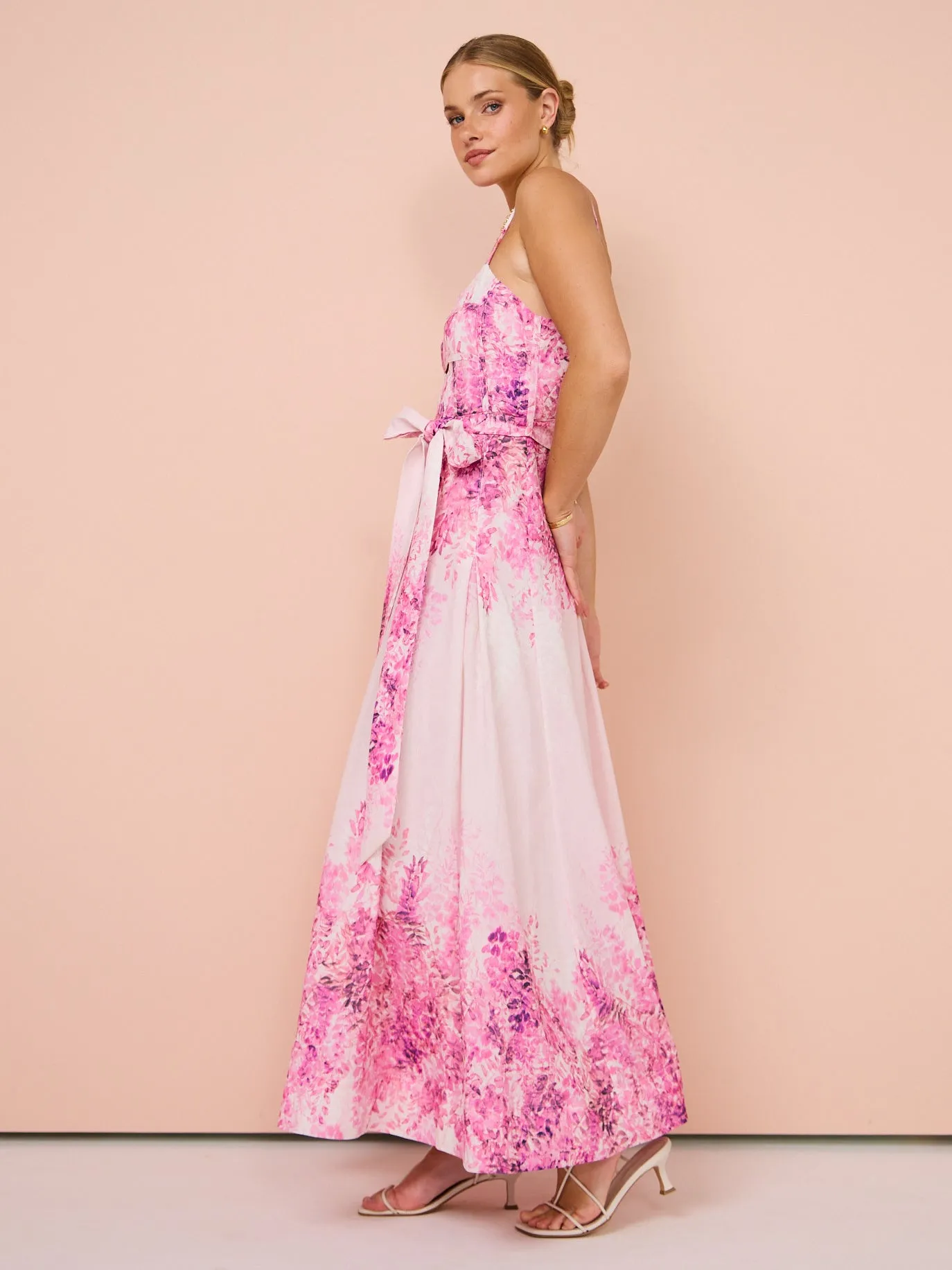 Saint Armont Lila Midi Dress in Wisteria Dream Blush