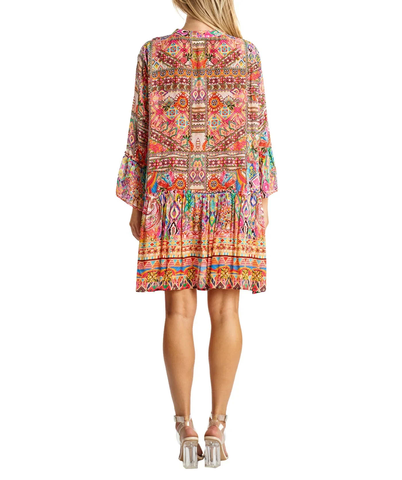 Santorini Mid Length Short Dress