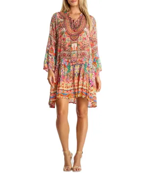 Santorini Mid Length Short Dress