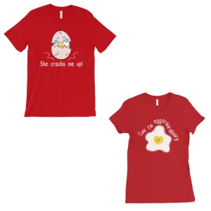 She Cracks Me Up Matching Couple Gift Shirts Red Newlywed Gift Idea