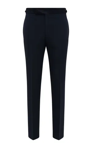 Simons Pant in Black Silk Wool Cady