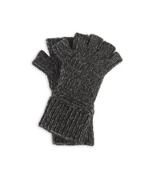 Sky Glove - Handknit Charcoal Alpaca Cotton