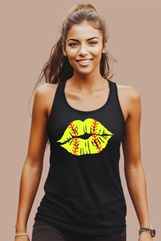 Softball Lips PNG Sublimation Design