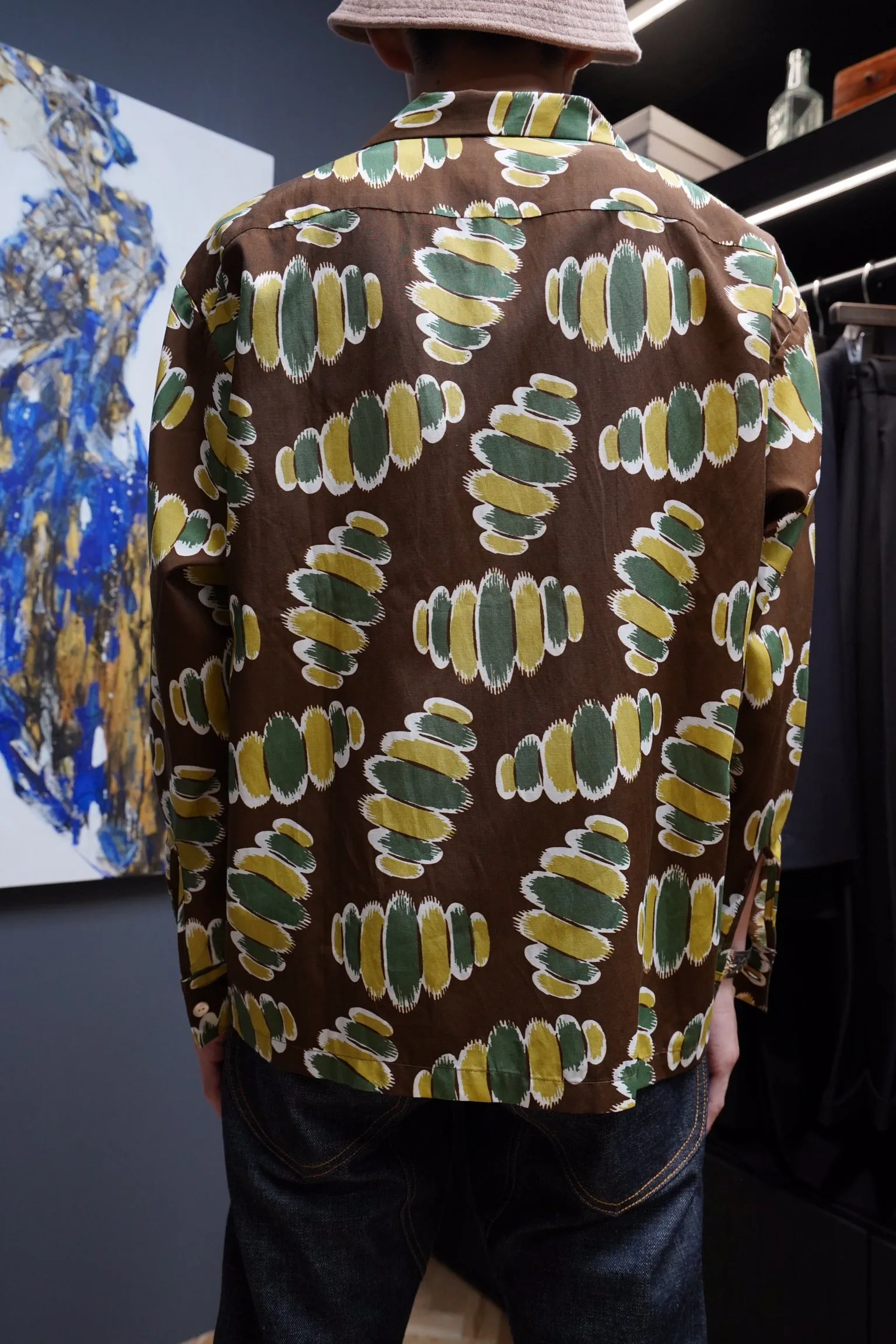 SOLARIS&Co. ATOMIC OPEN COLLAR L/S SHIRT (BROWN)