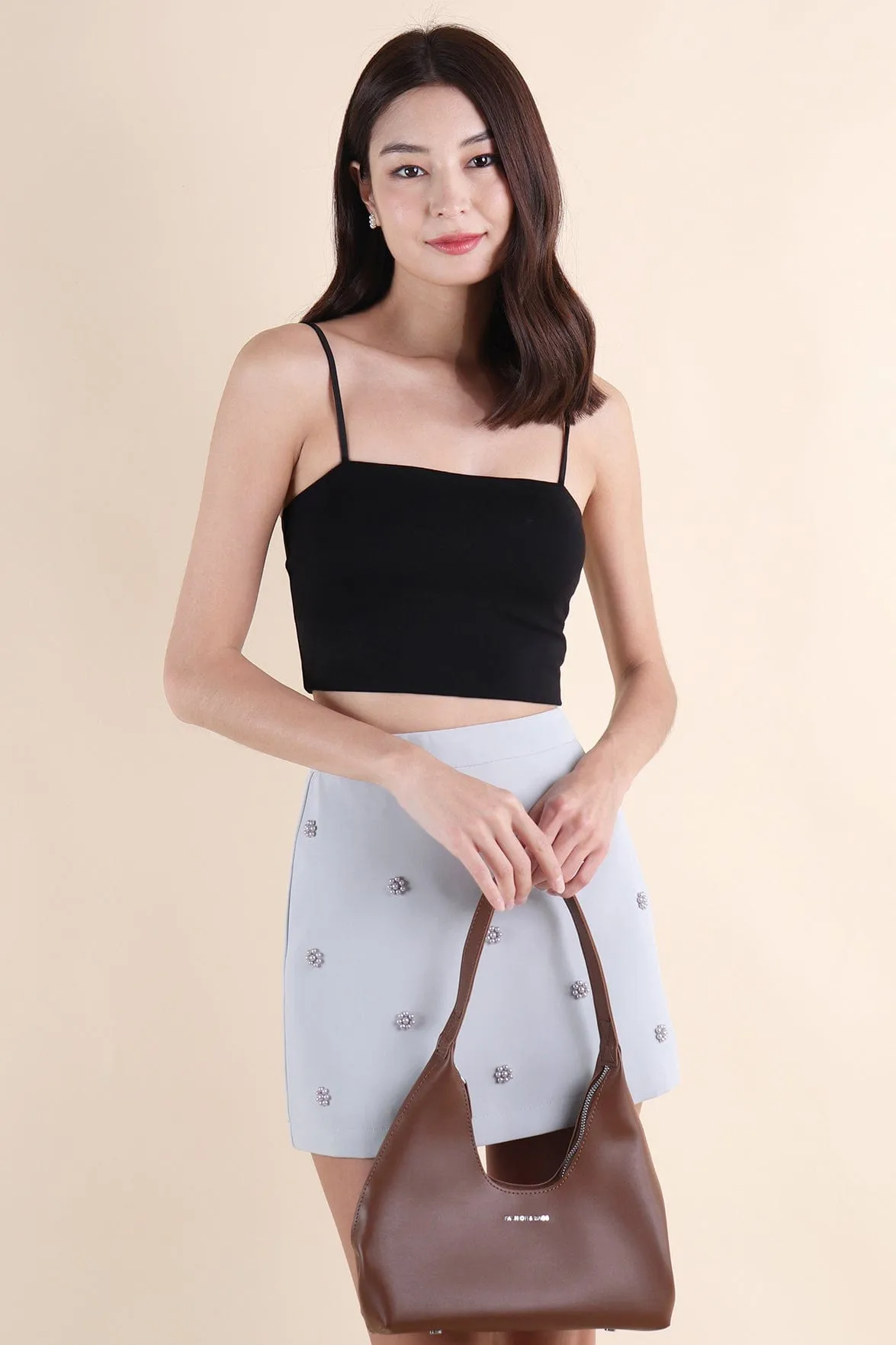 STARRY EMBELLISHED SKIRT IN PERIWINKLE