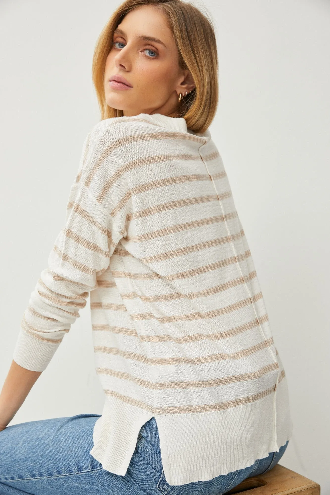 Striped Center Seam Sweater