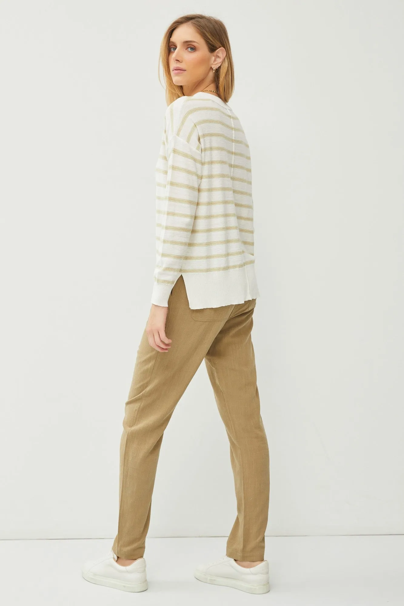 Striped Center Seam Sweater