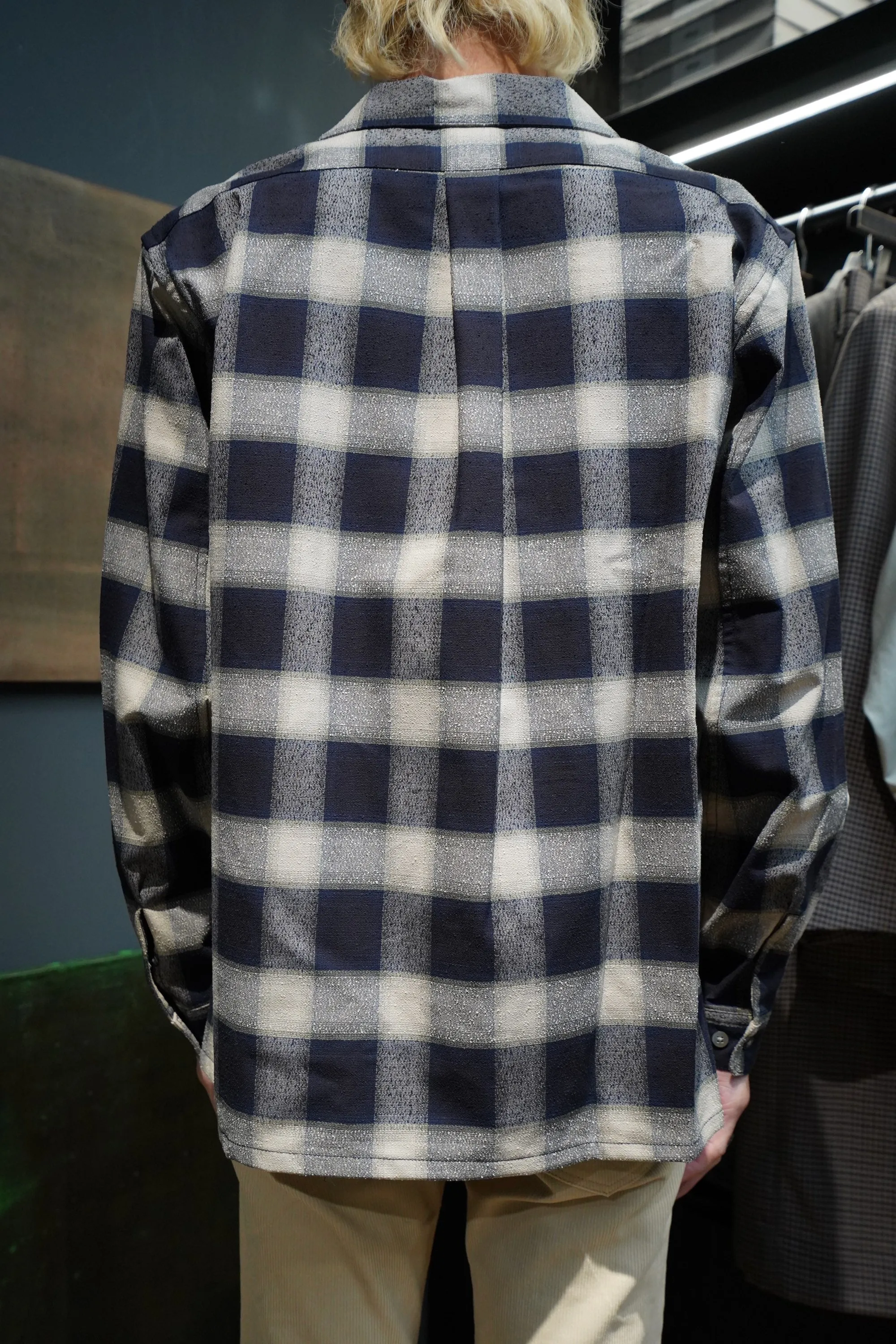 SUGARHILL OMBRE OPEN-COLLAR SHIRT(NAVY OMBRE)