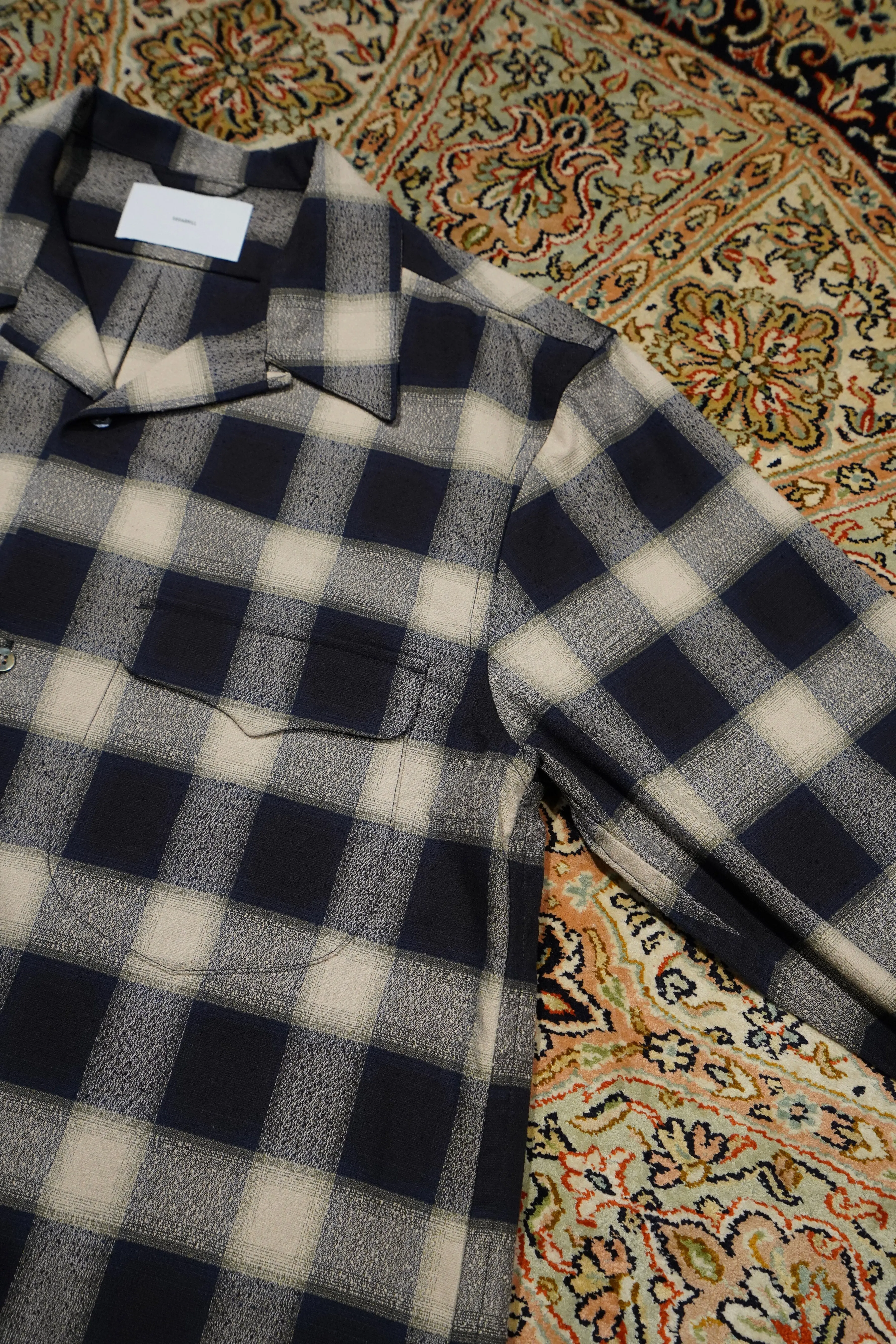 SUGARHILL OMBRE OPEN-COLLAR SHIRT(NAVY OMBRE)