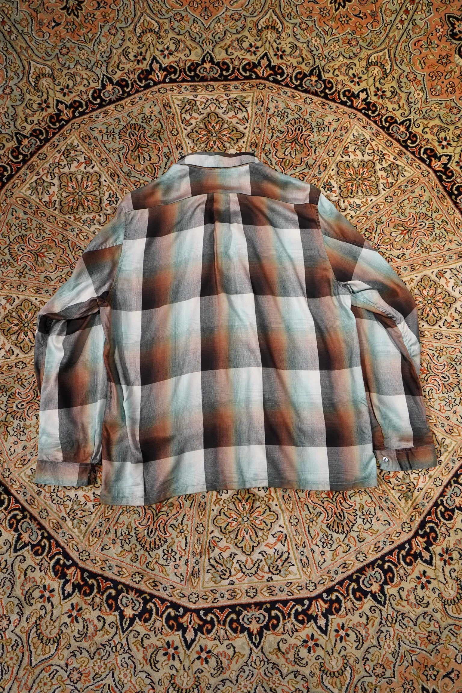 SUGARHILL Ombre Panama Open-collar Shirt (GREEN)