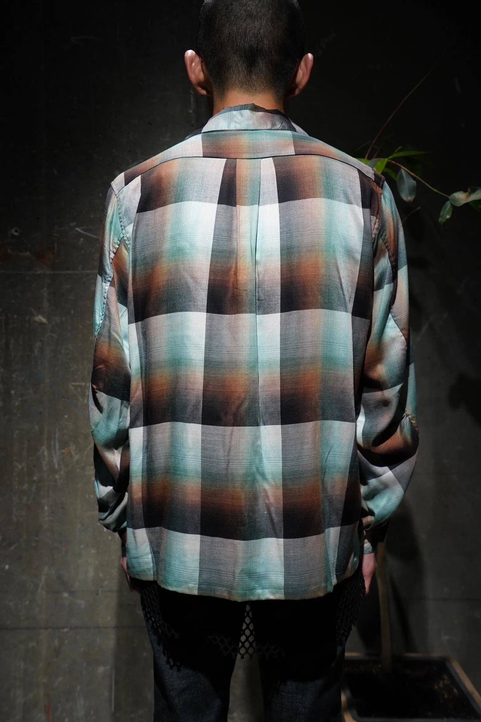 SUGARHILL Ombre Panama Open-collar Shirt (GREEN)