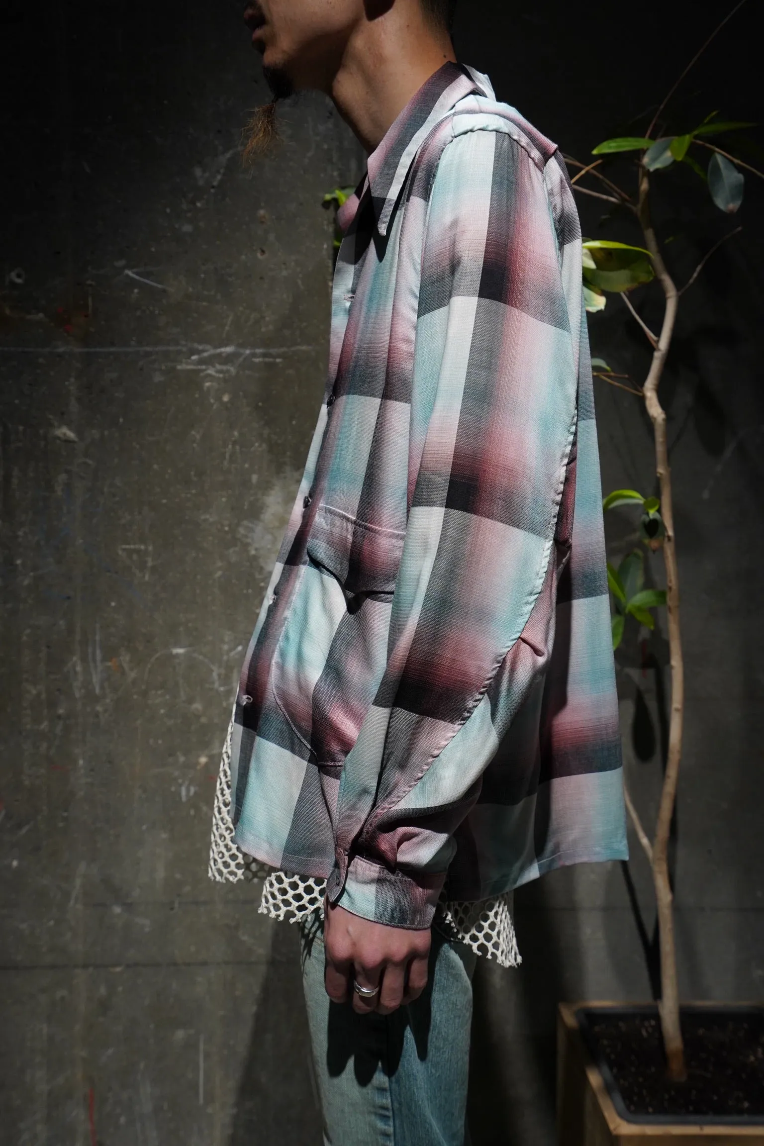 SUGARHILL Ombre Panama Open-collar Shirt (PINK)