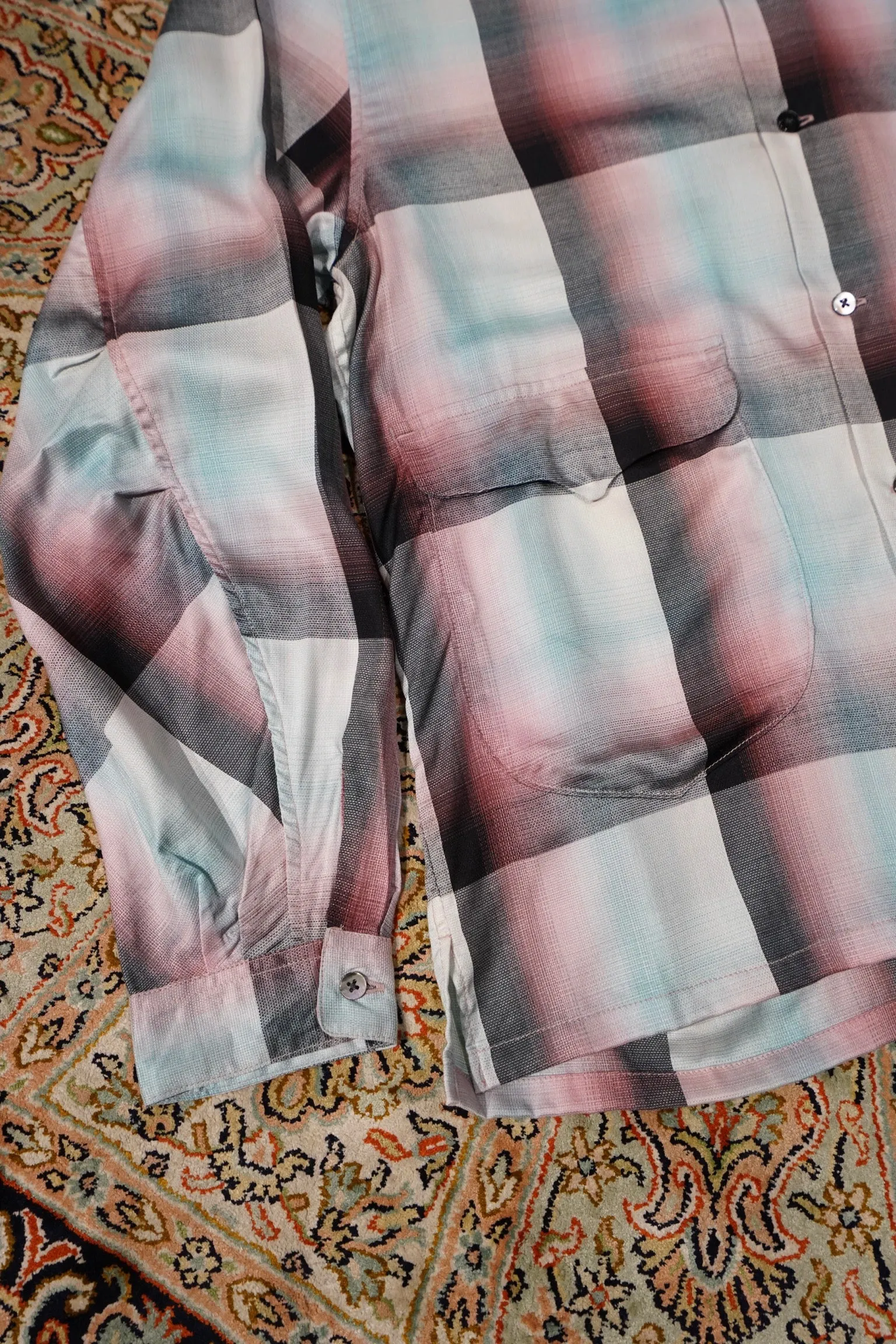 SUGARHILL Ombre Panama Open-collar Shirt (PINK)