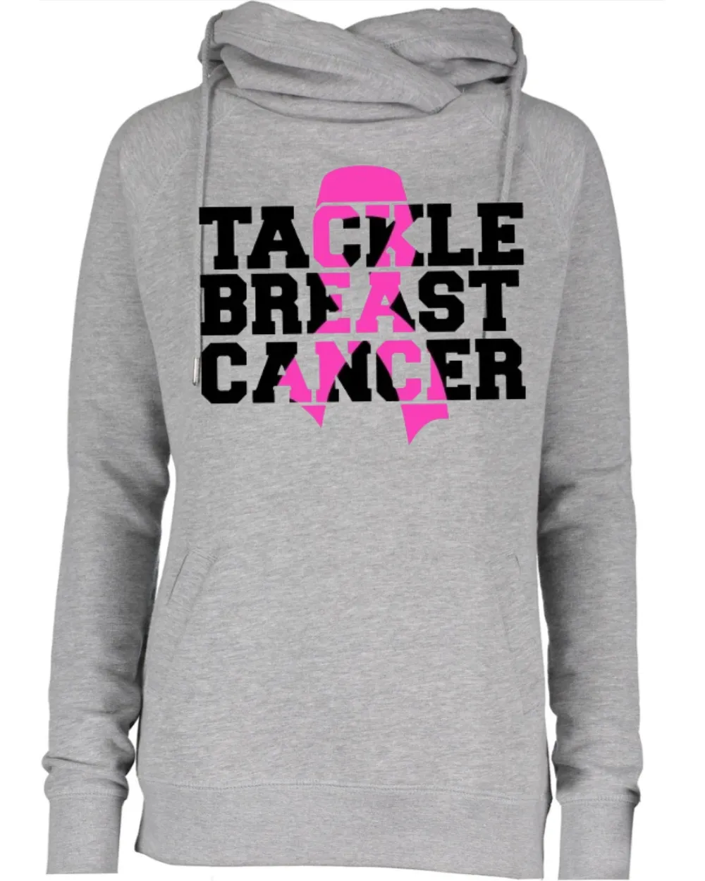 Tackle Breast Cancer Pink Out Tackle Cancer Football Cowl Double Hood Top
