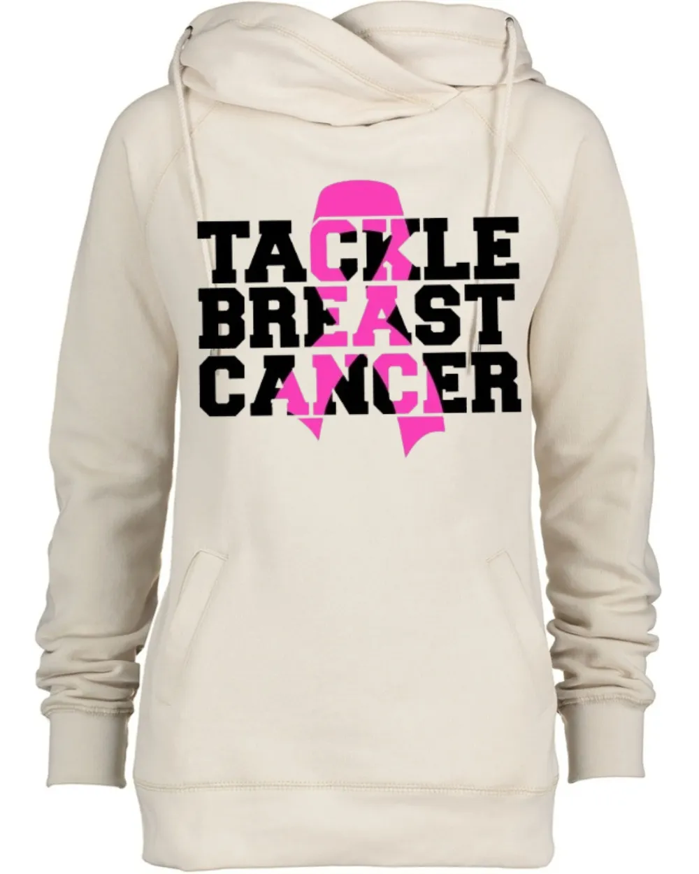 Tackle Breast Cancer Pink Out Tackle Cancer Football Cowl Double Hood Top