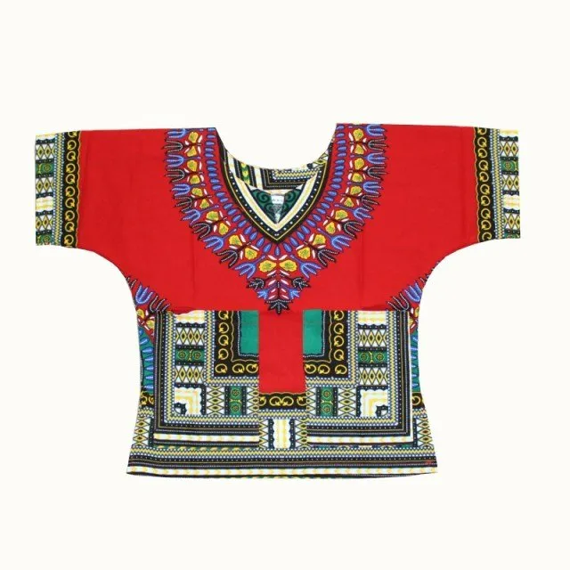 Vibrant Traditional African Print Dashiki T-shirts: Stylish Fashion Designs for Kids