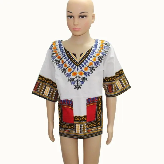 Vibrant Traditional African Print Dashiki T-shirts: Stylish Fashion Designs for Kids