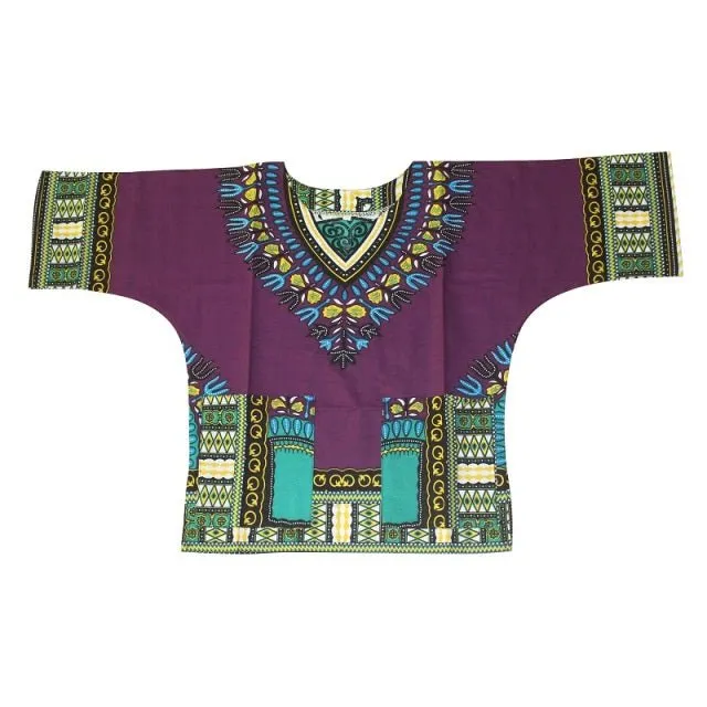 Vibrant Traditional African Print Dashiki T-shirts: Stylish Fashion Designs for Kids