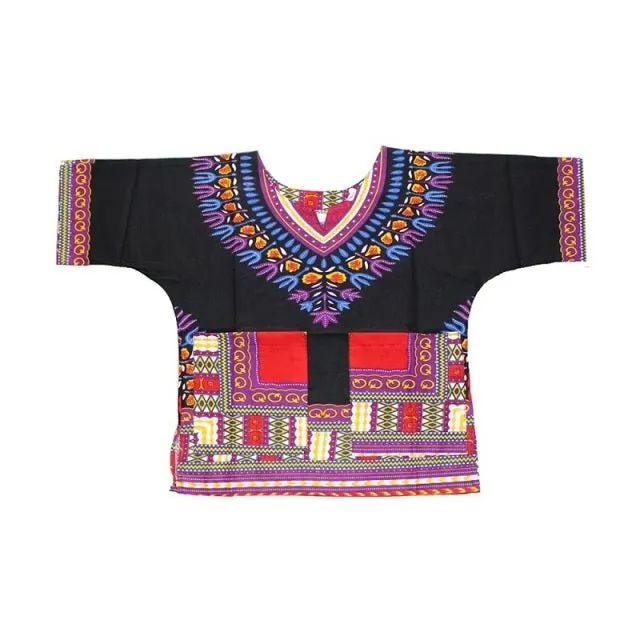 Vibrant Traditional African Print Dashiki T-shirts: Stylish Fashion Designs for Kids