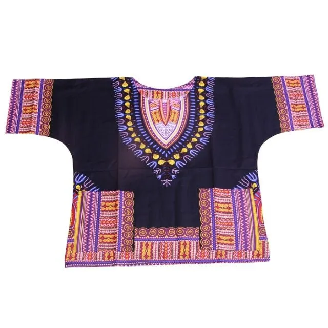 Vibrant Traditional African Print Dashiki T-shirts: Stylish Fashion Designs for Kids