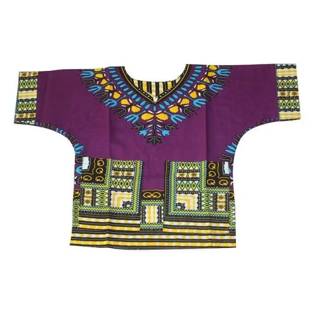 Vibrant Traditional African Print Dashiki T-shirts: Stylish Fashion Designs for Kids