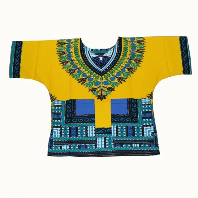 Vibrant Traditional African Print Dashiki T-shirts: Stylish Fashion Designs for Kids