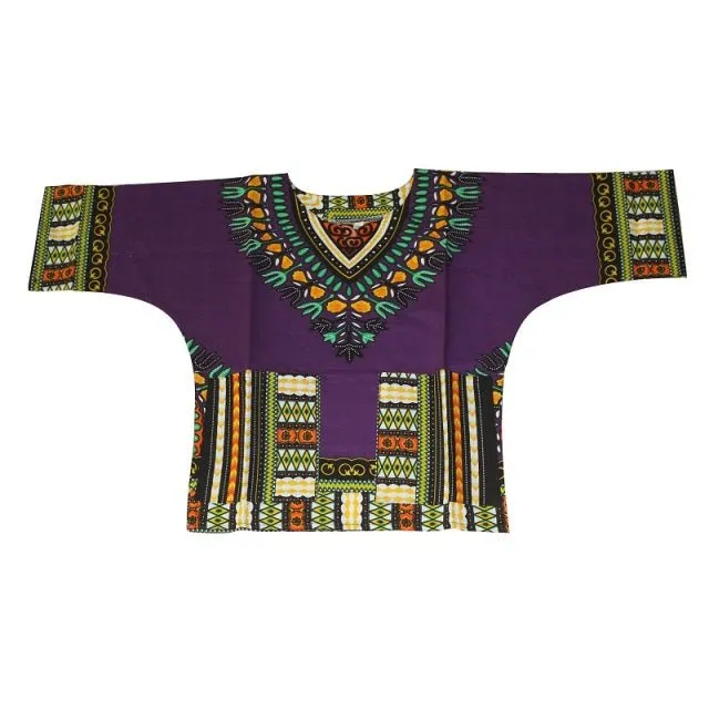 Vibrant Traditional African Print Dashiki T-shirts: Stylish Fashion Designs for Kids