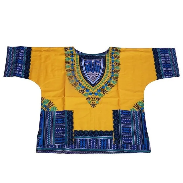 Vibrant Traditional African Print Dashiki T-shirts: Stylish Fashion Designs for Kids