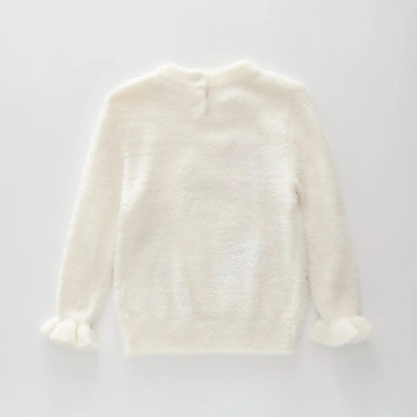 White Fluffy Knit Jumper