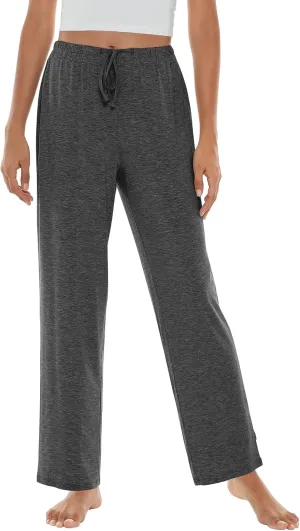 WiWi Pajama Pants for Women Viscose from Bamboo Soft Wide Leg Sweatpants Drawstring Bottoms Sleep Pj Pant S-XXL