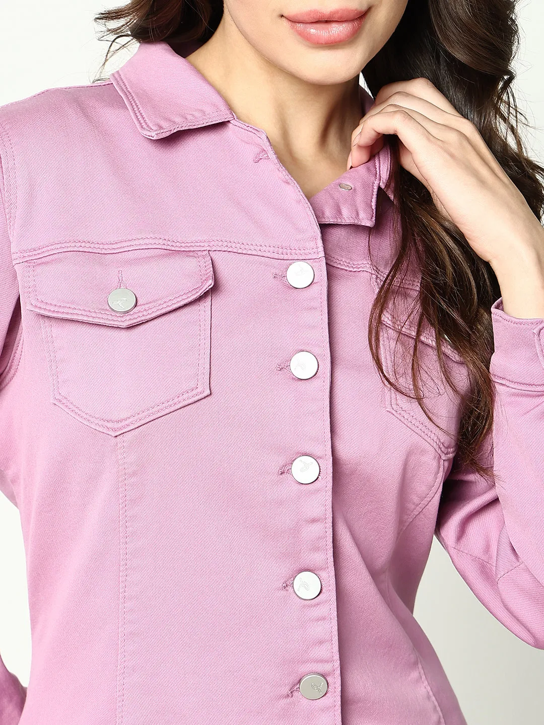 Women Purple Longline Dress
