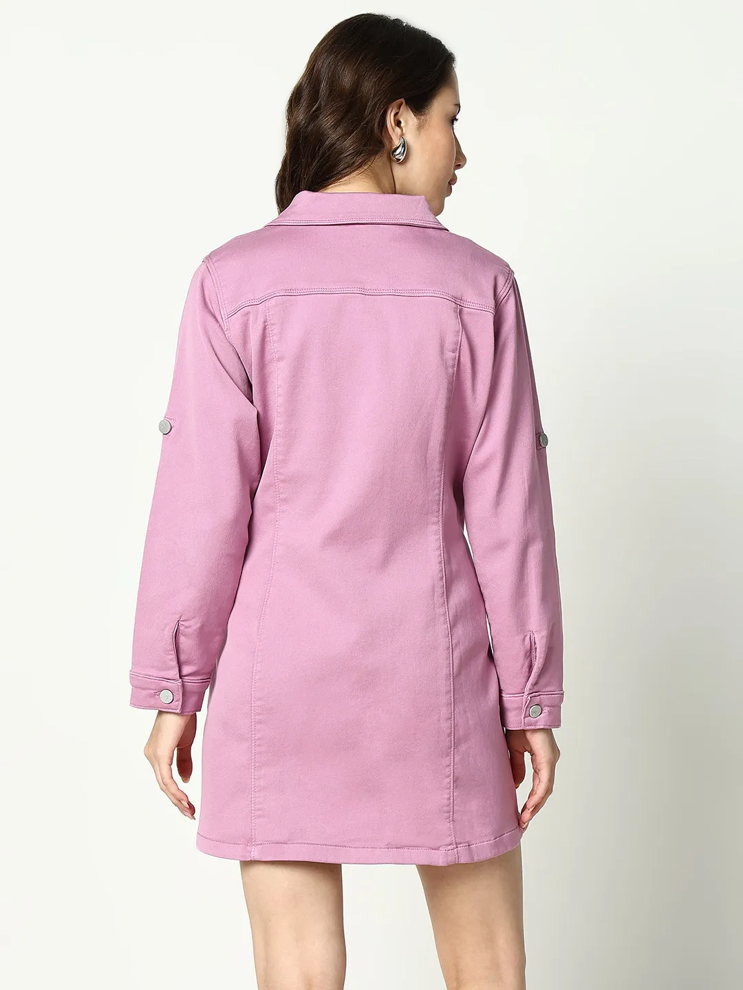 Women Purple Longline Dress