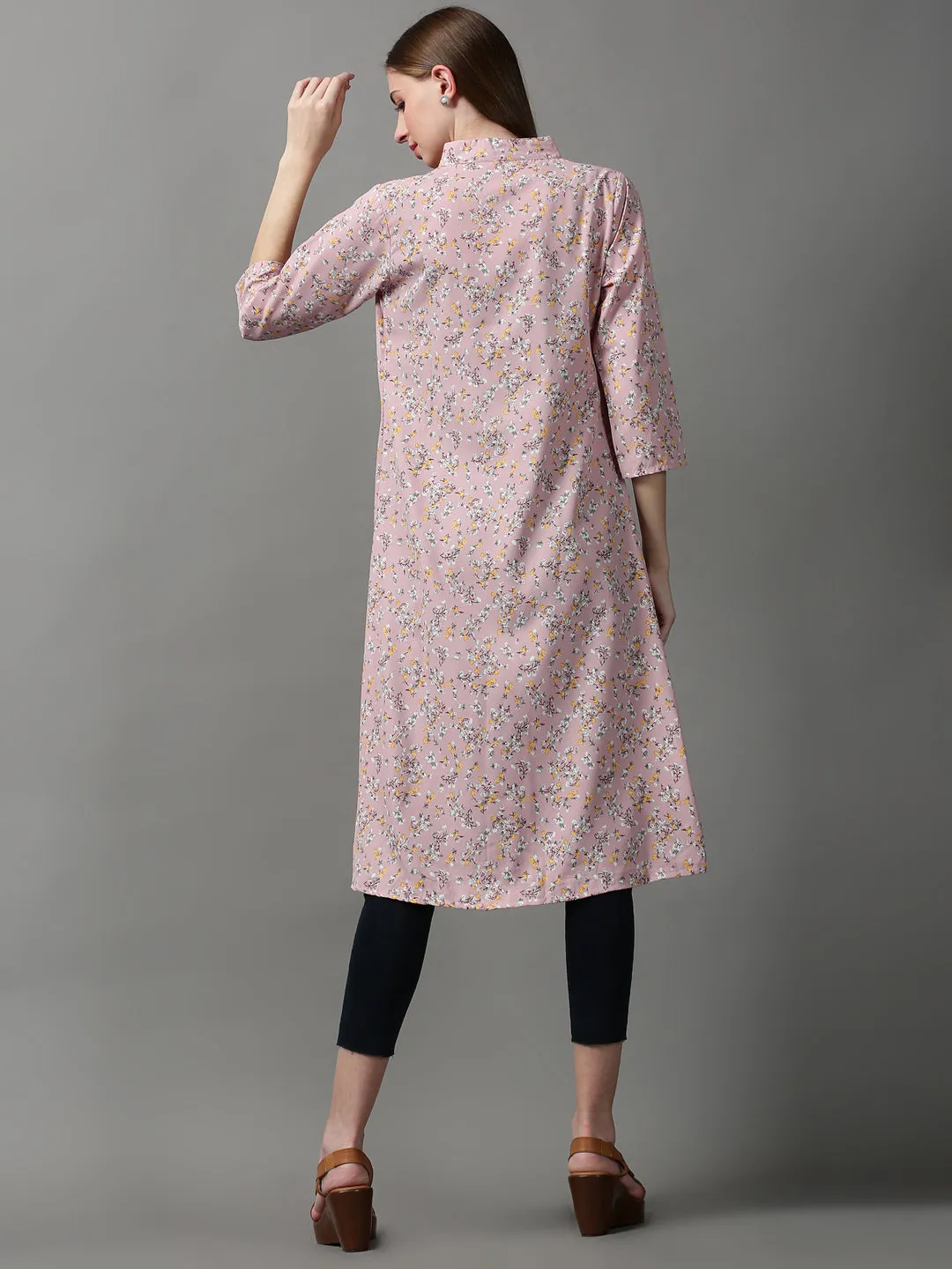 Women Purple Printed Longline Shrug