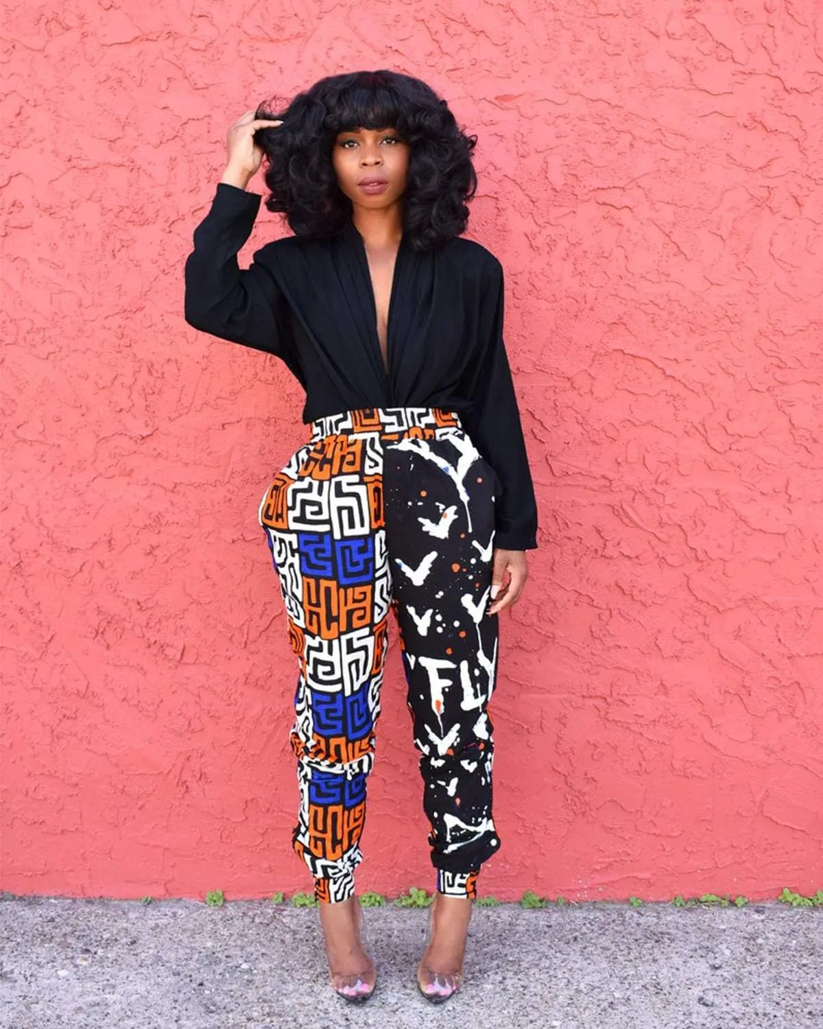 Women's African Dashiki Ankara Trousers Boho Floral Casual Loose Baggy Harem Hippie Lounge Pants