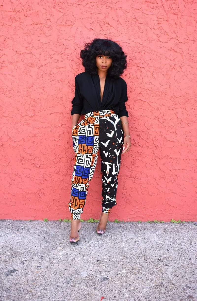 Women's African Dashiki Ankara Trousers Boho Floral Casual Loose Baggy Harem Hippie Lounge Pants